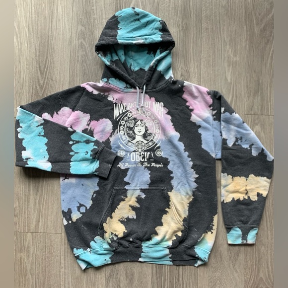 Other - OBEY Worldwide “Make Art Not War” Tie Dye Hoodie - Unisex Size Medium